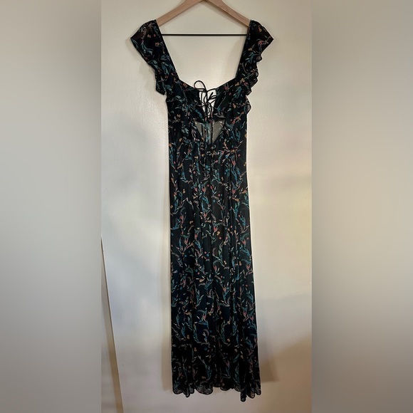 Free People Maxi Dress Black Floral print XS - Picture 5 of 9